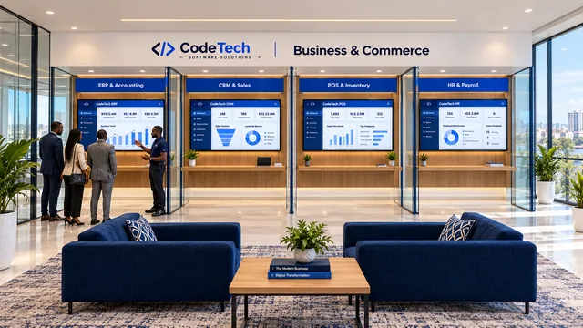 CodeTech showroom concept illustration